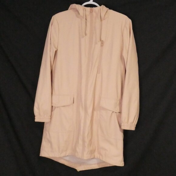 ZARA BASIC | xs - extra small | Hooded Pink Raincoat - Picture 2 of 15